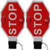 18" Blinking School Bus Stop Sign - Manual & Electric Dual-Control, Auto-Suction, High-Visibility Safety Signs for Kids (2 Pack) - Essential School Bus Safety Equipment view 1