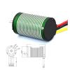 1PCS Waterproof 4068 4074 4082 4092 brushless Motor(4082 2000KV) view 2