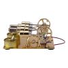 Stirling Engine Model Kit, Balance 4-Cylinder Hot Air Four Cylinder External Combustion Electric Generator with Voltmeter & Bulb for Physics Demonstrates & Home Decoration view 2
