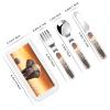 3-Piece Kids Silverware Set, Stainless Steel Reusable Children Safe Knife Spoon Fork Set With Storage Case Cute Wild Elephant Children Flatware Set For Kids Lunch Box view 2