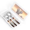 3-Piece Kids Silverware Set, Stainless Steel Reusable Children Safe Knife Spoon Fork Set With Storage Case Cute Wild Elephant Children Flatware Set For Kids Lunch Box view 4