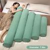 MUXXIAO Extra Large Cervical Body Pillow,Round Bolster Cushion Pregnancy Pillow for Side Sleeping Hugging,Ergonomic Support Pillow for Head Neck Back (Yellow,47.2in) view 2
