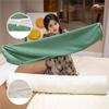 MUXXIAO Extra Large Cervical Body Pillow,Round Bolster Cushion Pregnancy Pillow for Side Sleeping Hugging,Ergonomic Support Pillow for Head Neck Back (Yellow,47.2in) view 3
