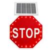 24"/30" Road Signs, Solar LED Stop Sign, Aluminum Alloy Construction, With 24 High-Brightness Leds, Ip65 Protection Rating, Intelligent Sensor, 0.5-Mile Visibility Range, For School, Parking Lots 30" view 1