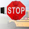 18" LED Stop Sign for School Buses - Blinking Traffic Warning Sign, Waterproof Reflective Film, High Visibility for School Zones & Bus Lanes (12V) view 1