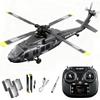 Actualia K200 Black Hawk RC Helicopter, 6CH Remote Control Helicopter Model with Optical Flow Positioning & Inverted Flight, Simulation Aerobatic Military Aircraft for Beginner view 1