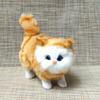 KKUSSOLL Realistic Small Standing cat Toy (Orange) view 1