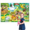 SyrmMatu Felt Board Story Sets, Farm Animals Felt Story Board, Early Learning Interactive Wall Hanging Boards for Family Christmas Role Playing (Zoo A) view 1