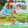 SyrmMatu Felt Board Story Sets, Farm Animals Felt Story Board, Early Learning Interactive Wall Hanging Boards for Family Christmas Role Playing (Zoo A) view 3