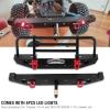 BAODEYOUB Metal Front Rear Bumper with LED s for II 90046, RC Car Parts, l Bumper for 1/10 RC Crawler Car, Includes 4 LED s and S Access view 2