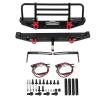 BAODEYOUB Metal Front Rear Bumper with LED s for II 90046, RC Car Parts, l Bumper for 1/10 RC Crawler Car, Includes 4 LED s and S Access view 4