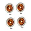 JunZheHub 4 Pieces RC Car Brake Disc Wheel Brake Disc Decoration Precision CNC Machined Metal Construction Upgrade Part Suitable for RC Car Maintenance, Gold view 1