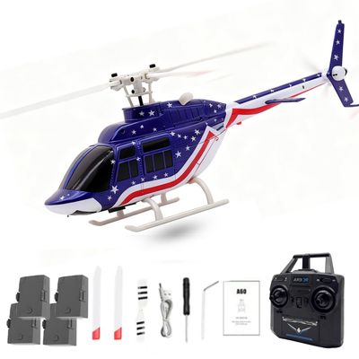 Actualia RC ERA A60 MINI Bell 206 Helicopter, 1/42 Scale Four-Channel Single-Rotor Remote Control Helicopter with Altitude Hold, RTF Hobby RC Aircraft Model for Enthusiast