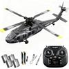 Actualia K200 Black Hawk RC Helicopter, 6CH Remote Control Helicopter Model with Optical Flow Positioning & Inverted Flight, Simulation Aerobatic Military Aircraft for Beginner view 1