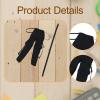 1:6 Scale Action Figure Clothes Miniature Clothing Pants and Belt Mini Doll Clothes Women Dress up for 12" Female Body Dolls, Black view 4