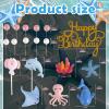 18Pcs Under the Sea Cake Topper Ocean Cake Decorations for Baby shower party supplies view 2