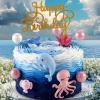 18Pcs Under the Sea Cake Topper Ocean Cake Decorations for Baby shower party supplies view 4