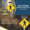 24" Solar Powered LED Pedestrian Crossing Sign - Flashing Traffic Warning Sign with Durable Aluminum Frame - Bright Road Safety Indicator for Increased Visibility and Enhanced Pedestrian Safety view 3