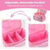 RZYLKA Carrying Case for Tonies Box 2 with Adjustable Dividers, Protective Storage Bag for Tonies Figures, Tonieplay Controller & Charger, Bag for Tonies Storage Compatible with Tonies Box 1(Pink) view 3