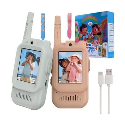 2Pack Kids Video Walkie-Talkie,with HD Camera & Voice Changer for 3 to 12 Years Old for Christmas Birthday GiftsOutdoor Electric Parent-Child Interphone Toys for Kids (Color A)