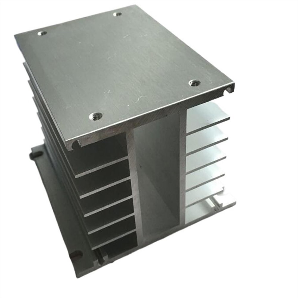 3 Phase Heat Sink 80 * 105 * 100mm for Solid State Relay Aluminum Heatsink(Silver)
