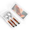 3-Piece Kids Silverware Set, Stainless Steel Reusable Children Safe Knife Spoon Fork Set With Storage Case Real Fish Children Flatware Set For Kids Lunch Box view 4