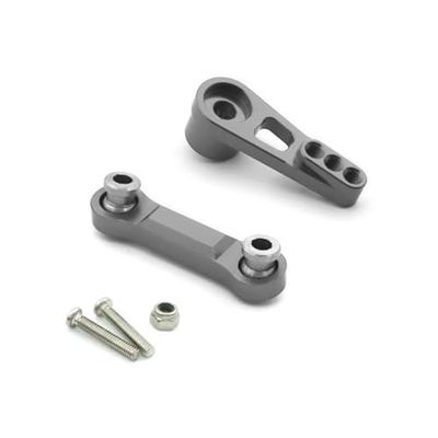 RC Car Accessories For Wltoys 184011 A949 A959 A969 A979 K929 A959-B A979-B 1/18 2pcs Metal Steering Servo Arm Rod RC Car Parts Replacement Repair(Gray)