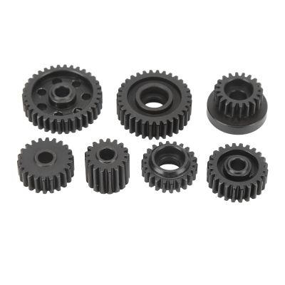 7pcs or Y4RO YK4081PRO, RC Car Gear Set, Hardened Steel Replacement Parts, 1:10 Scale CING Car Gear Set with Black Oxidation,