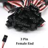 15PCS RC Servo Y Extension Cable 3-Pin Male to 1 Female Y Harness Splitter, 200mm Servo Extension Wire Compatible with JR Futaba JST for RC Car Airplane Helicopter view 2