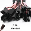 15PCS RC Servo Y Extension Cable 3-Pin Male to 1 Female Y Harness Splitter, 200mm Servo Extension Wire Compatible with JR Futaba JST for RC Car Airplane Helicopter view 3