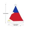 XZDZDX Philippine flag Christmas Hat for Kids, Holiday Party Costume Accessory with Pom Pom Topper for Festive view 3