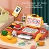 Aqur2020 Cash Register Toy, Intelligent Recognition Voice Pretend Cash Register with Checkout Scanner and Play Food Set for Kids Ages 3 to 8 (Red) view 3
