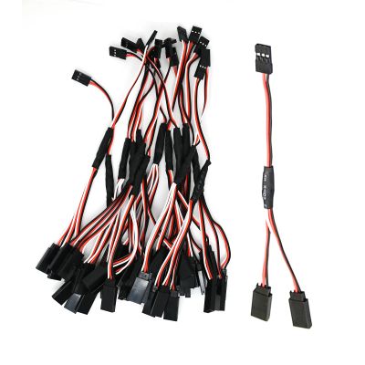 15PCS RC Servo Y Extension Cable 3-Pin Male to Dual Female Y Harness Splitter, 200mm Servo Extension Wire Compatible with JR Futaba JST for RC Car Airplane Helicopter