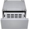 LG Signature WDP8S 29 inch Brushed Platinum Steel Laundry Pedestal with Storage Drawer view 2