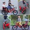 Kids Pedal Bicycle with Double Brakes,Rear Passenger Seat with Belt,Hidden Compartment,3 Wheels Bike Trike for Recreational Cycling, Exercise,Outdoor Picnics,Toddler Tricycle view 2