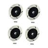 KiBcsLic 4Pcs 1/12 RC Wheel Brake Disc Aluminum DIY Modified Replace Parts Decoration RC Car Brake Disc for Truck Car, Black view 1