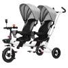 Stroller Trike with Recline backrest,Buggies with Removable Canopy and Push Handle,Dual Seats Tandem tricycles,Parent Push Trike with Swivel seat view 1