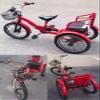 Folding Cruiser Bike Trike,2-10 Years Rickshaw Pedal tricycles,Sensitive Dual Brakes,Tandem Tricycle with Rear Passenger seat,Traveling Hanging Out 3 Wheels Bicycle,Spoke Pneumatic Wheel view 2