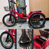 Folding Cruiser Bike Trike,2-10 Years Rickshaw Pedal tricycles,Sensitive Dual Brakes,Tandem Tricycle with Rear Passenger seat,Traveling Hanging Out 3 Wheels Bicycle,Spoke Pneumatic Wheel view 3