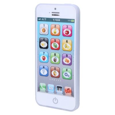 Aqur2020 Learning Phone Toy, Educational Toddler Phone with Music and Sounds for Kids Ages 18+ Months Early Development Travel Toy Boys Girls (White)