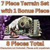 7 Peice Battle Terrain with 1 Bonus Piece - Tabletop Wargame Set - Includes 1 Grimdark Super Computer, 2 Sci-fi Crates, 2 Industrial Exhaust Vents, 2 Futuristic Pallets Loaded with Hi-Tech Canisters view 2