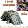 7 Peice Battle Terrain with 1 Bonus Piece - Tabletop Wargame Set - Includes 1 Grimdark Super Computer, 2 Sci-fi Crates, 2 Industrial Exhaust Vents, 2 Futuristic Pallets Loaded with Hi-Tech Canisters view 3