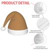 XZDZDX Solid color brown Christmas Hat for Kids, Holiday Party Costume Accessory with Pom Pom Topper for Festive view 4