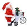 Garende Musical Santa with Shopping Cart Toy Xmas Decoration Desktop Ornament view 1