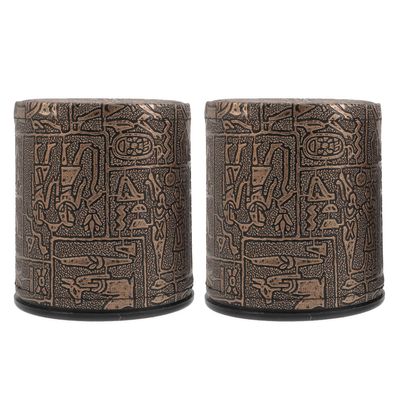 Beaupretty 2Pcs Leather Dice Cups Dice Holder for Table Game Props Party Entertainment Supplies Compact Lightweight Design for Travel and Large Gatherings