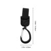 HOOTNEE 2 pcs Stroller Hooks Rotating Hanging Bag Clips for Diaper Bags and Shopping Easy Install Lightweight Organizer Hooks for Strollers Black view 2