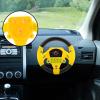 Semme Kids Steering Wheel Toy with Sounds and Lights Simulated Driving Controller for Toddlers Suction Cup Dynamic Music (Yellow) view 2