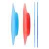 BESPORTBLE 2pcs Circus Juggling Plates with Sticks for Beginners Spinning Skill Development Eye-catching Red and Performance Props for Party Entertainment and Clown Tricks view 1