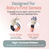 Bella Bunny Baby Rattle Toys - Rattles for Babies 0-6 Months High Contrast Baby Toys for Newborn Gifts - Ultra-Soft Sensory Toy Stick and Circle Baby Rattles 0-6 Months (2-Pack) view 3