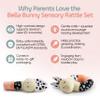 Bella Bunny Baby Rattle Toys - Rattles for Babies 0-6 Months High Contrast Baby Toys for Newborn Gifts - Ultra-Soft Sensory Toy Stick and Circle Baby Rattles 0-6 Months (2-Pack) view 4